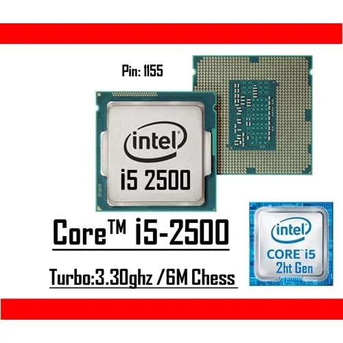 Intel Core i5-2500 Sökme / Çıkma Fansız / Soğutucu Yok görsel 1