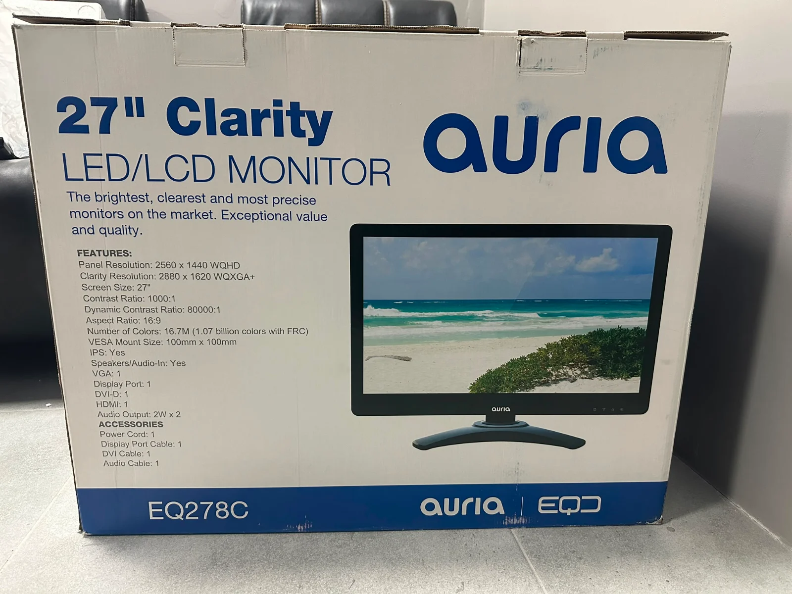 Auria EQ278C 27" 2K / QHD IPS 75Hz 2ms Monitör görsel 4