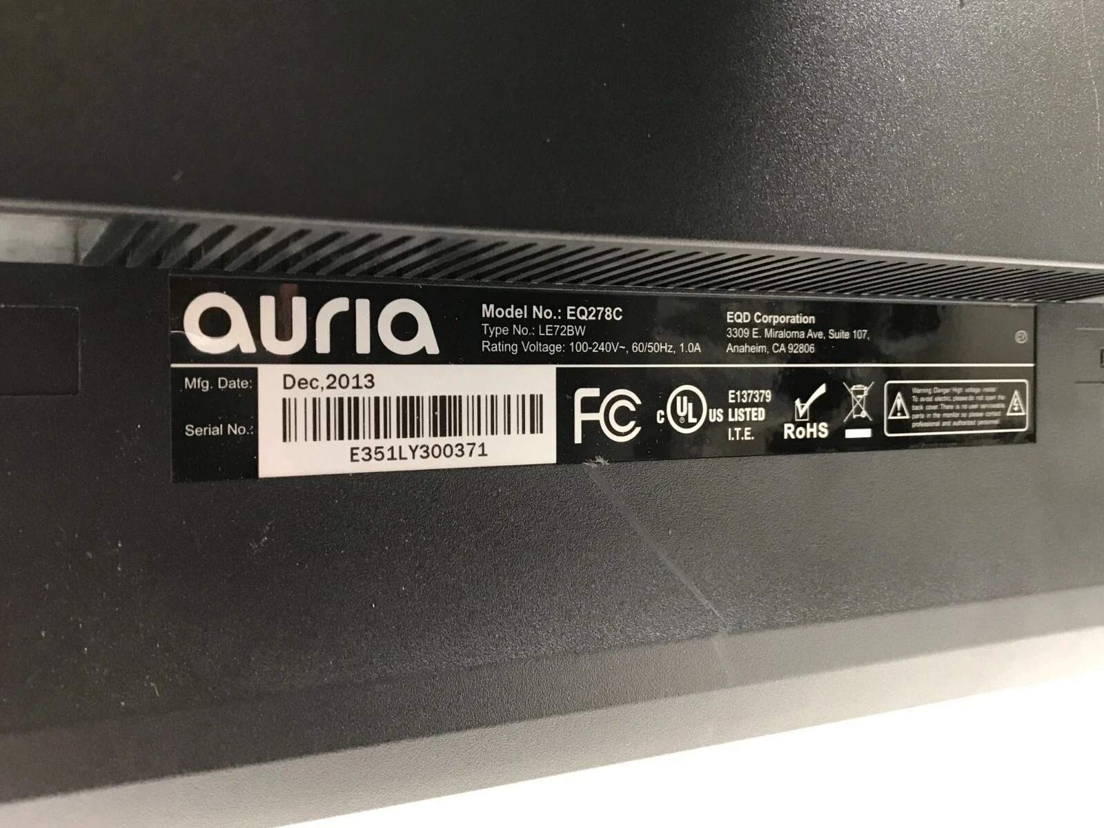 Auria EQ278C 27" 2K / QHD IPS 75Hz 2ms Monitör görsel 2